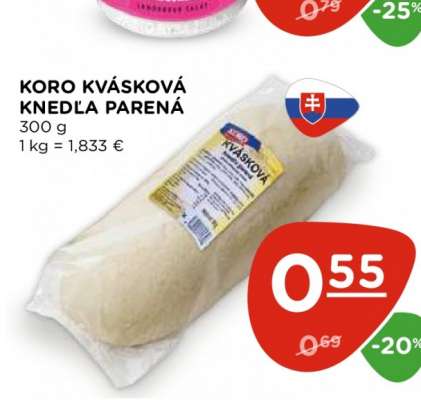 KORO KVÁSKOVÁ KNEDĽA PARENÁ