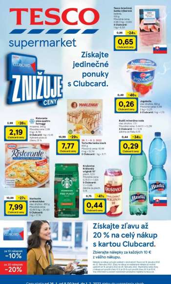 Leták TESCO supermarket - 26.1.2022 - 1.2.2022.