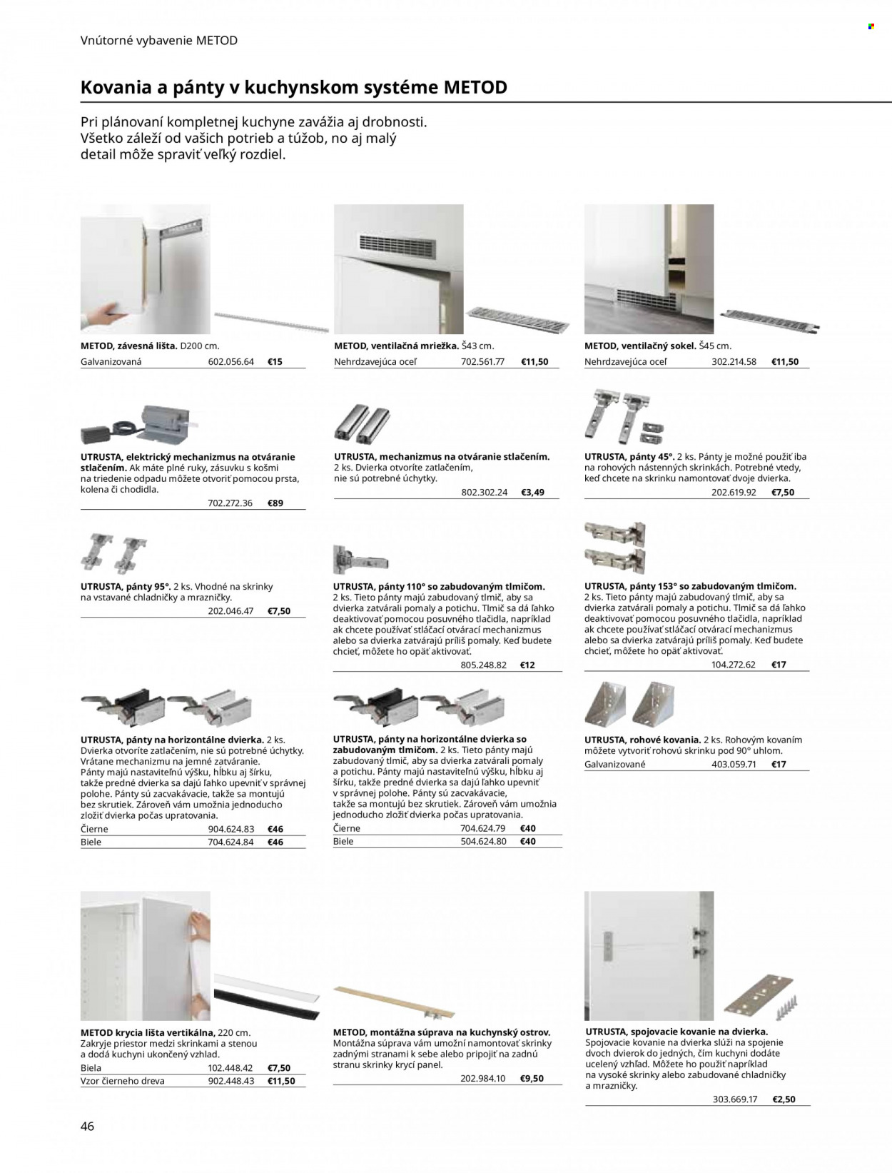 Leták IKEA - Produkty v akcii - tlmič, Metod, vypínač. Strana 46.