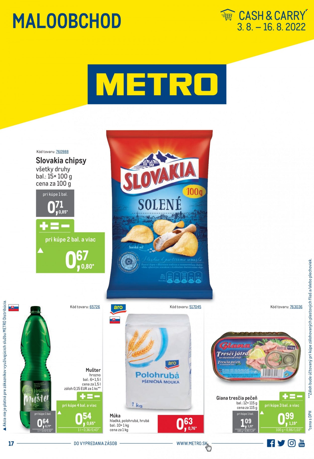 Leták Metro - 3.8.2022 - 16.8.2022. Strana 1.