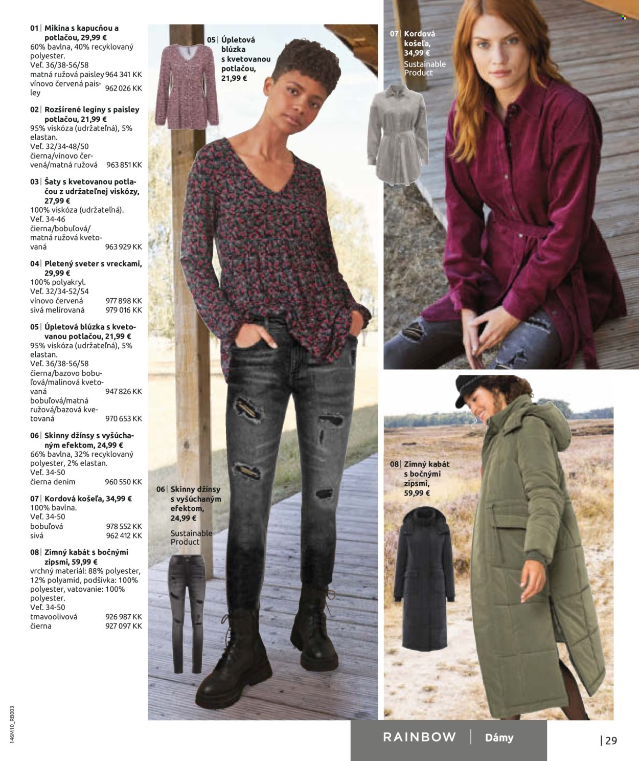 Leták Bonprix - 24.10.2022 - 24.4.2023 - Produkty v akcii - kabát, zimný kabát, džínsy, nohavice, detské nohavice, šaty, košeľa, blúzka, mikina, sveter, legíny. Strana 31.