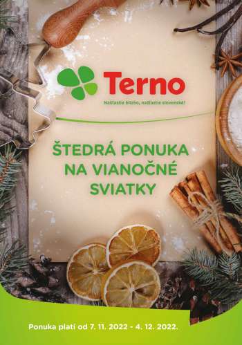 Leták Terno - Štedrá ponuka na vianočné sviatky