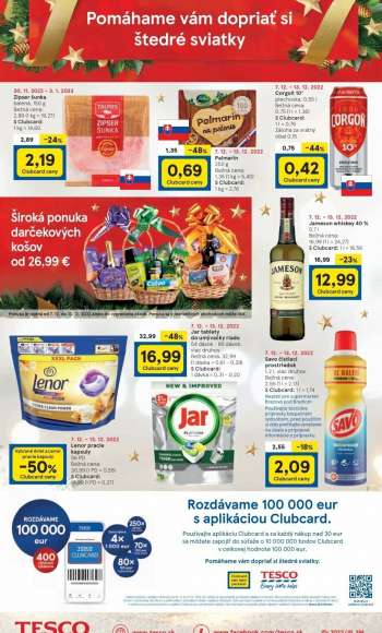 Leták TESCO supermarket - 7.12.2022 - 13.12.2022.