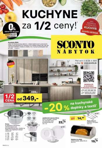 Leták Sconto nábytok - Kuchyne za 1/2 ceny!