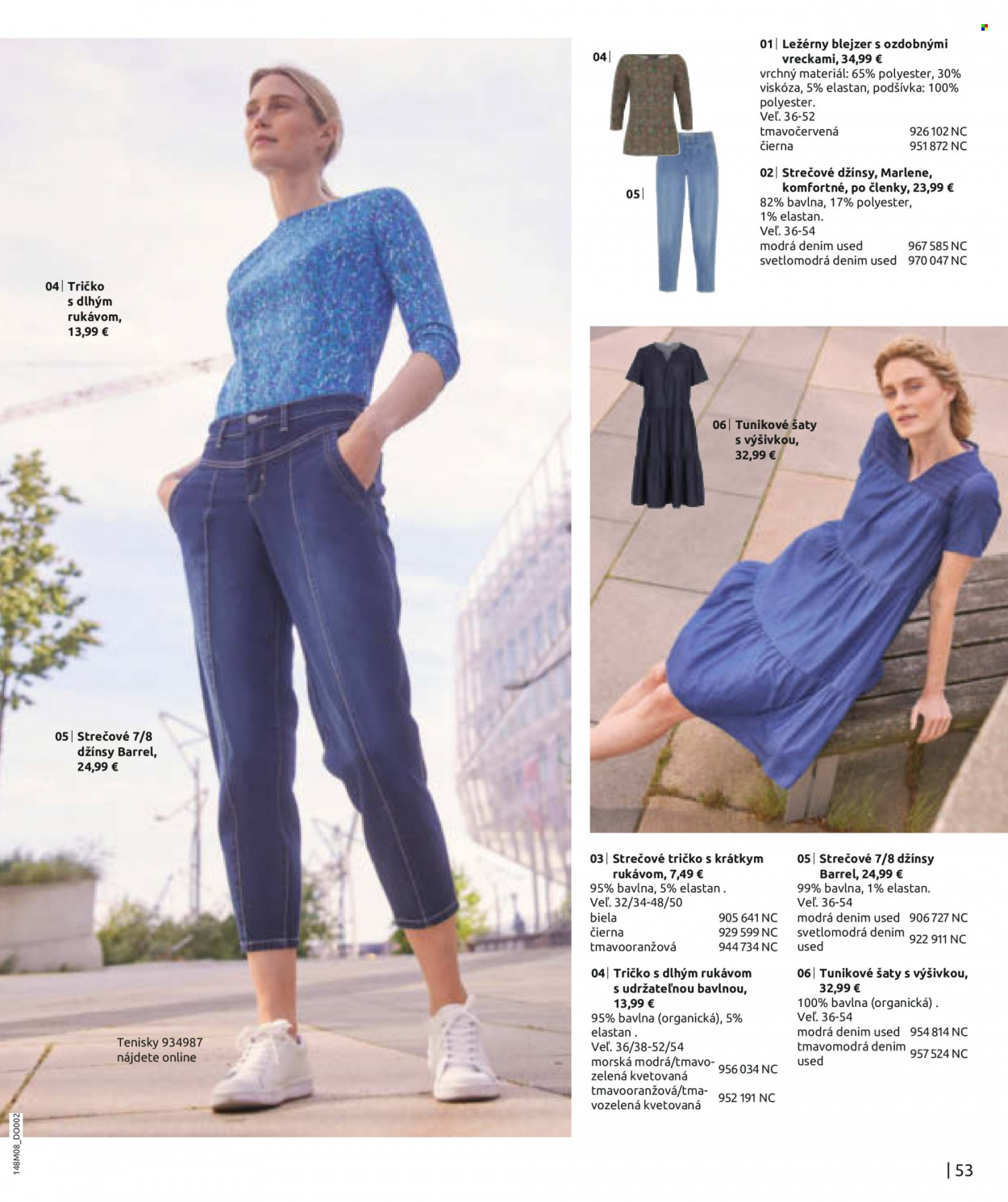 thumbnail - Leták Bonprix - 10.8.2023 - 7.2.2024 - Produkty v akcii - džínsy, strečové džínsy, nohavice, šaty, blejzer, tričko, tričko s dlhým rukávom, tenisky. Strana 55.