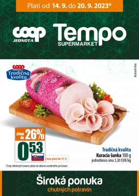 Tradičná kvalita Kuracia šunka 100 g jednotková cena 5,30 EUR/kg