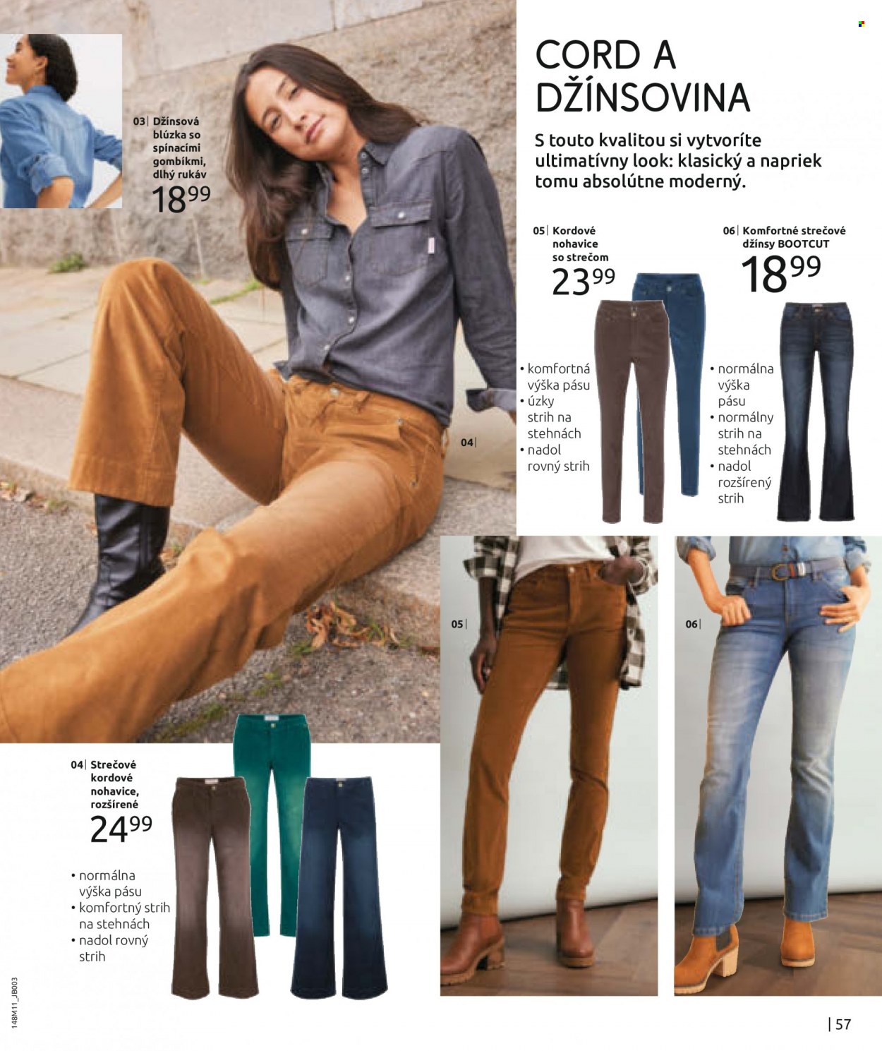 thumbnail - Leták Bonprix - 22.11.2023 - 20.5.2024 - Produkty v akcii - džínsy, strečové džínsy, nohavice, blúzka. Strana 59.
