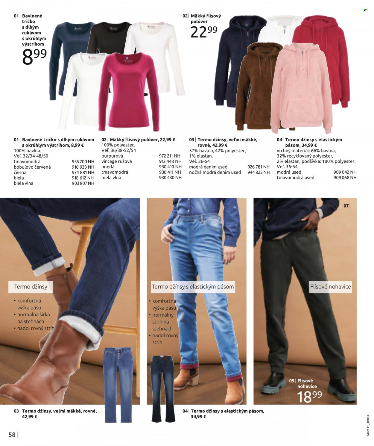 thumbnail - Leták Bonprix - 22.11.2023 - 20.5.2024 - Produkty v akcii - džínsy, nohavice, tričko, tričko s dlhým rukávom, pulóver. Strana 60.