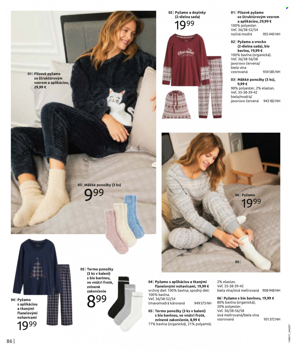 thumbnail - Leták Bonprix - 22.11.2023 - 20.5.2024 - Produkty v akcii - pyžamo, flísové pyžamo, ponožky, termo ponožky. Strana 88.