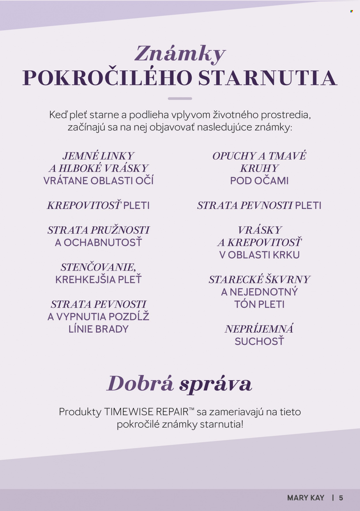 Leták Mary Kay. Strana 1