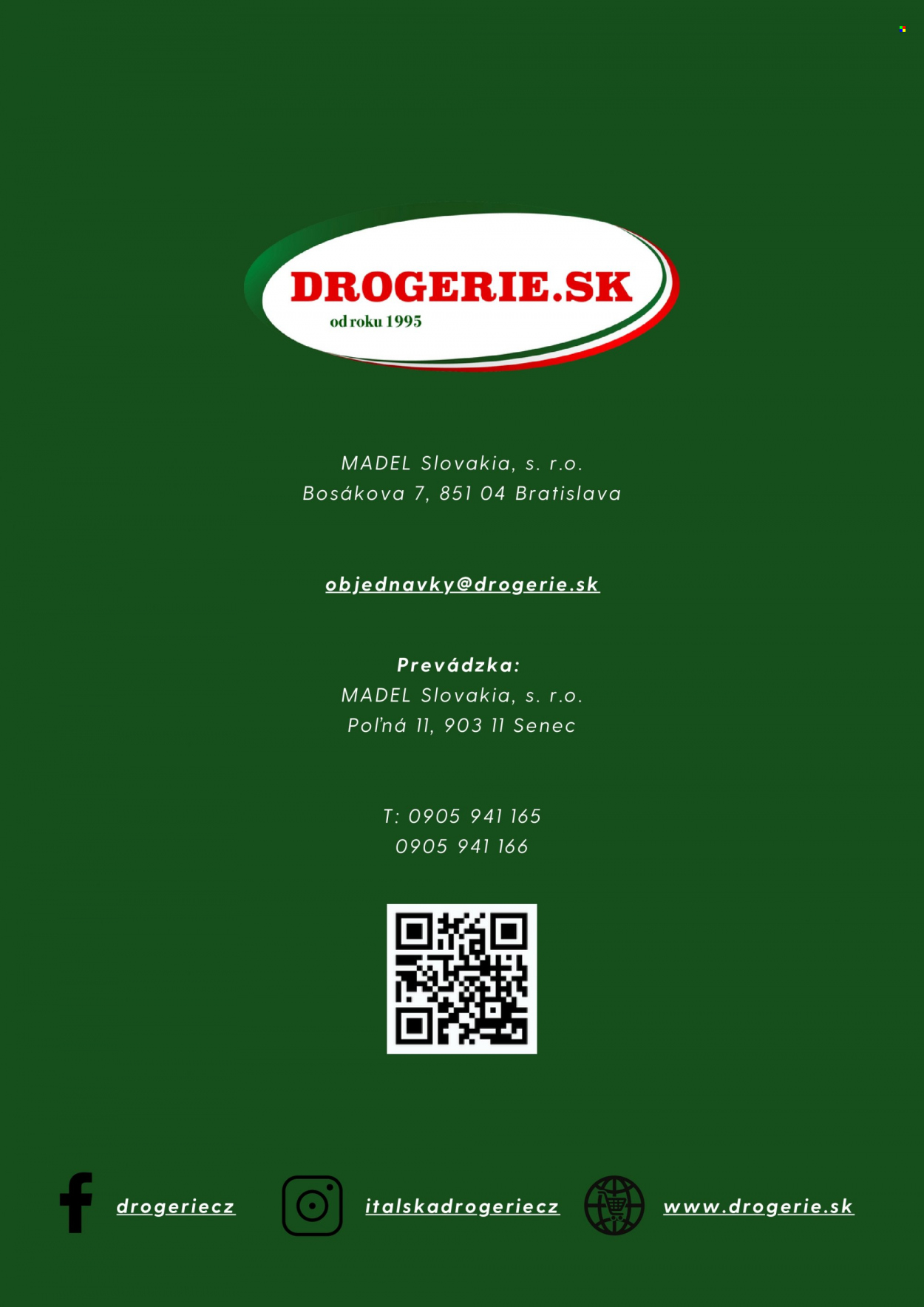 Leták Drogerie.sk. Strana 1