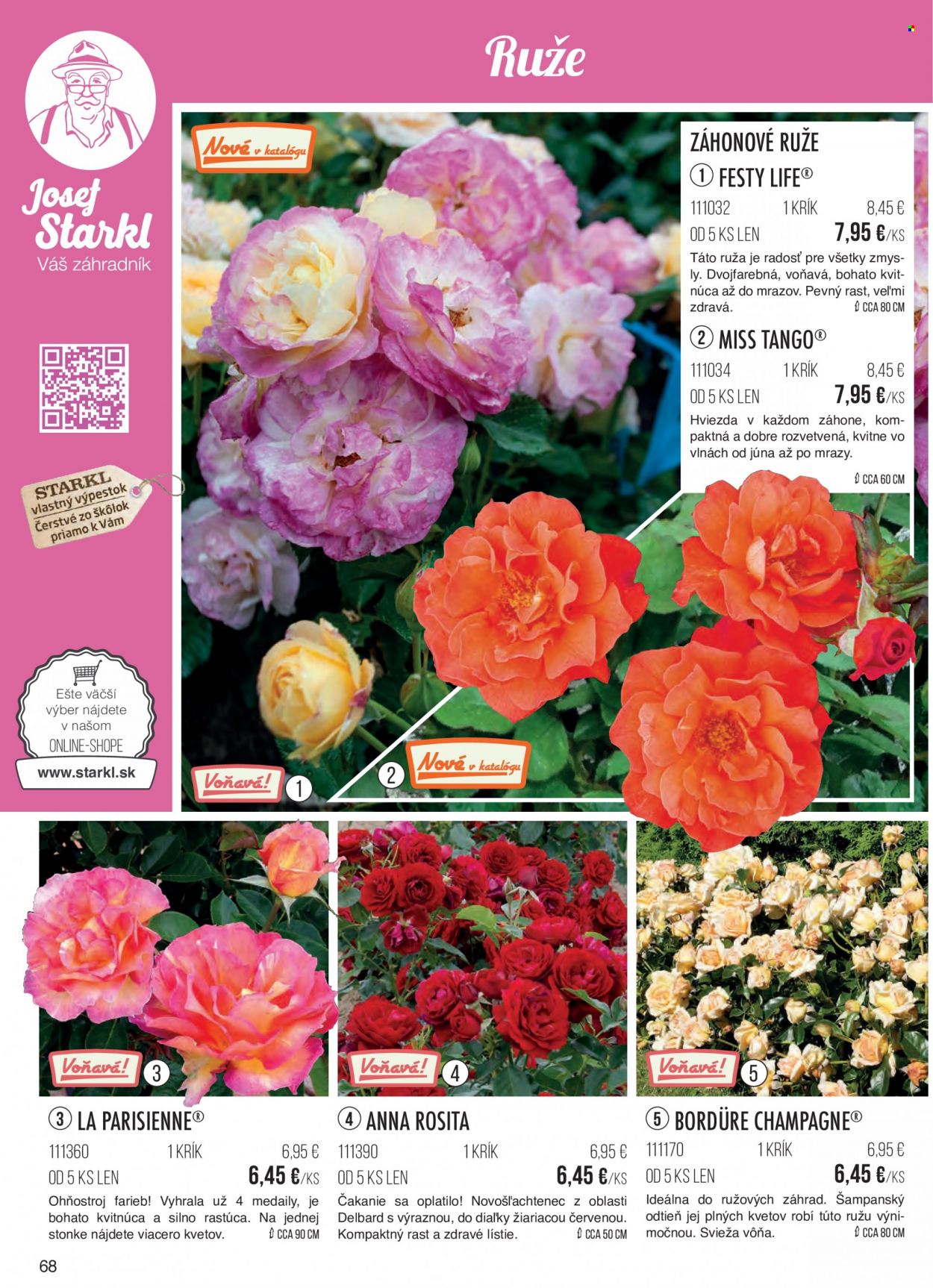 thumbnail - Leták Starkl - Produkty v akcii - ruža, kvetinová dekorácia. Strana 68.