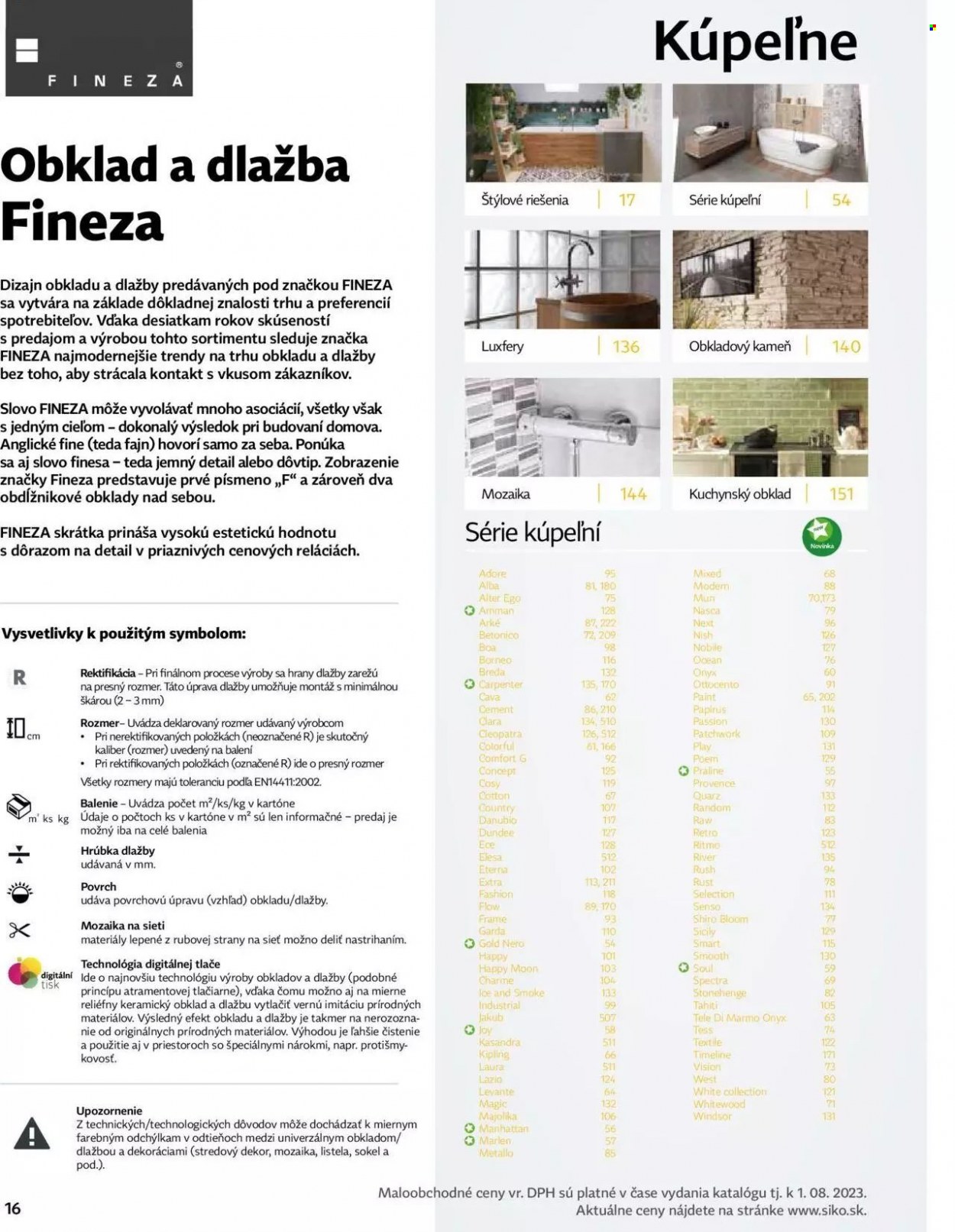 thumbnail - Leták SIKO - Produkty v akcii - Concept, dlažba, mozaika, obklad. Strana 16.