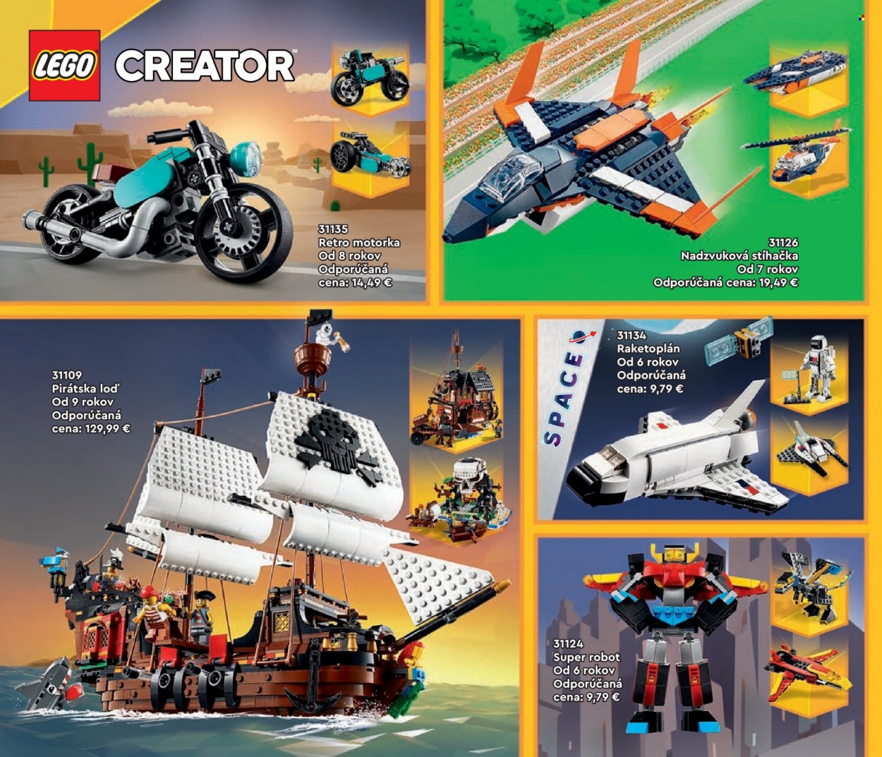 thumbnail - Leták Alltoys - 1.1.2024 - 31.5.2024 - Produkty v akcii - robot, LEGO, LEGO Creator, motorka. Strana 48.