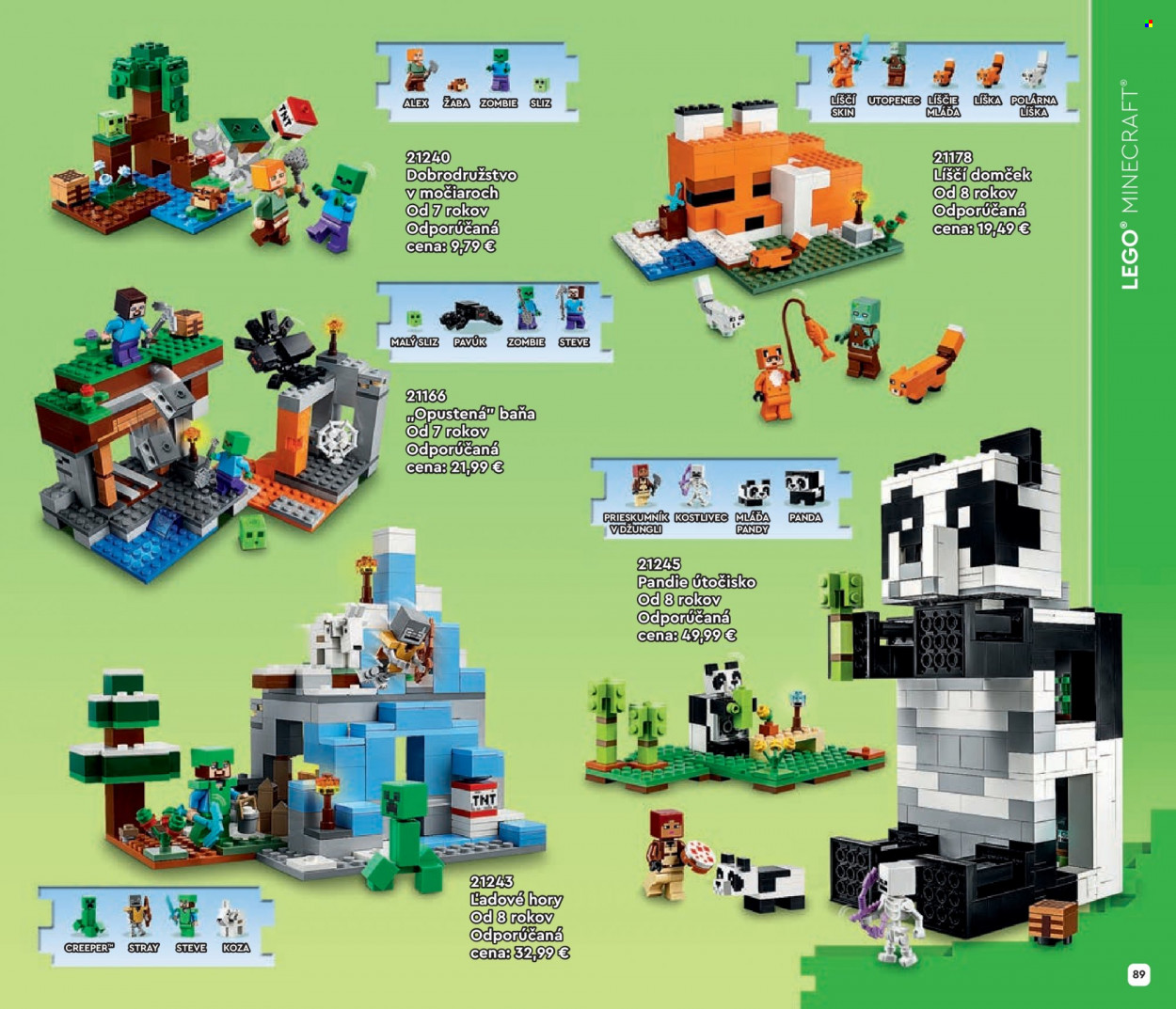 thumbnail - Leták Alltoys - 1.1.2024 - 31.5.2024 - Produkty v akcii - Alex, Minecraft, domček, LEGO, LEGO Minecraft, výroba slizu. Strana 89.