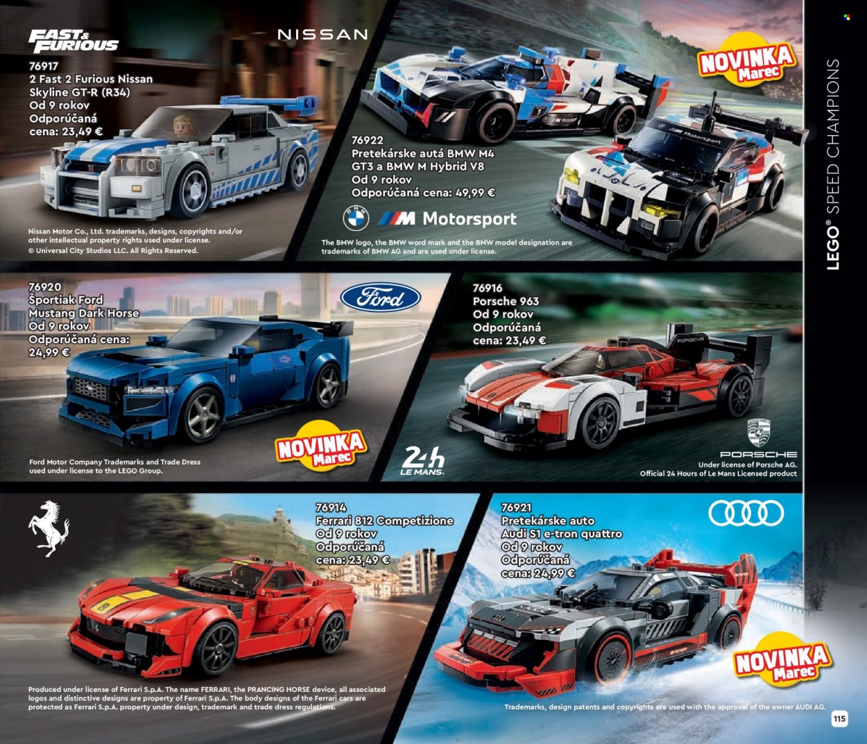 thumbnail - Leták Alltoys - 1.1.2024 - 31.5.2024 - Produkty v akcii - Cars, pretekárske auto, LEGO, LEGO Speed. Strana 115.