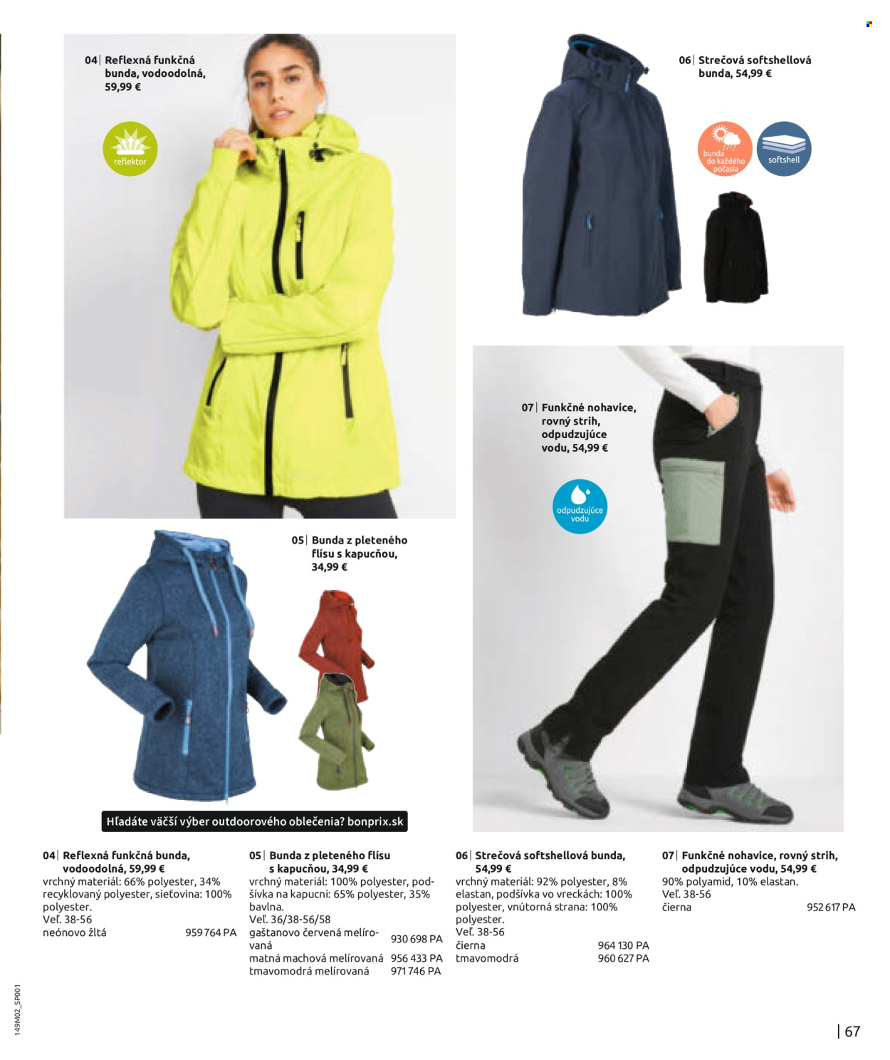 thumbnail - Leták Bonprix - 6.2.2024 - 5.5.2024 - Produkty v akcii - bunda, funkčná bunda, softshellová bunda, nohavice, funkčné nohavice. Strana 69.