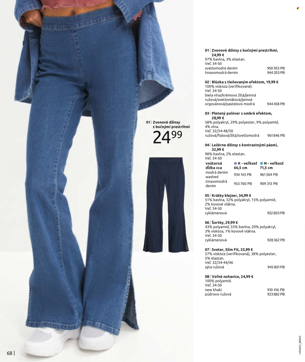 thumbnail - Leták Bonprix - 5.3.2024 - 4.6.2024 - Produkty v akcii - džínsy, nohavice, šortky, blejzer, blúzka, pulóver, sveter. Strana 70.