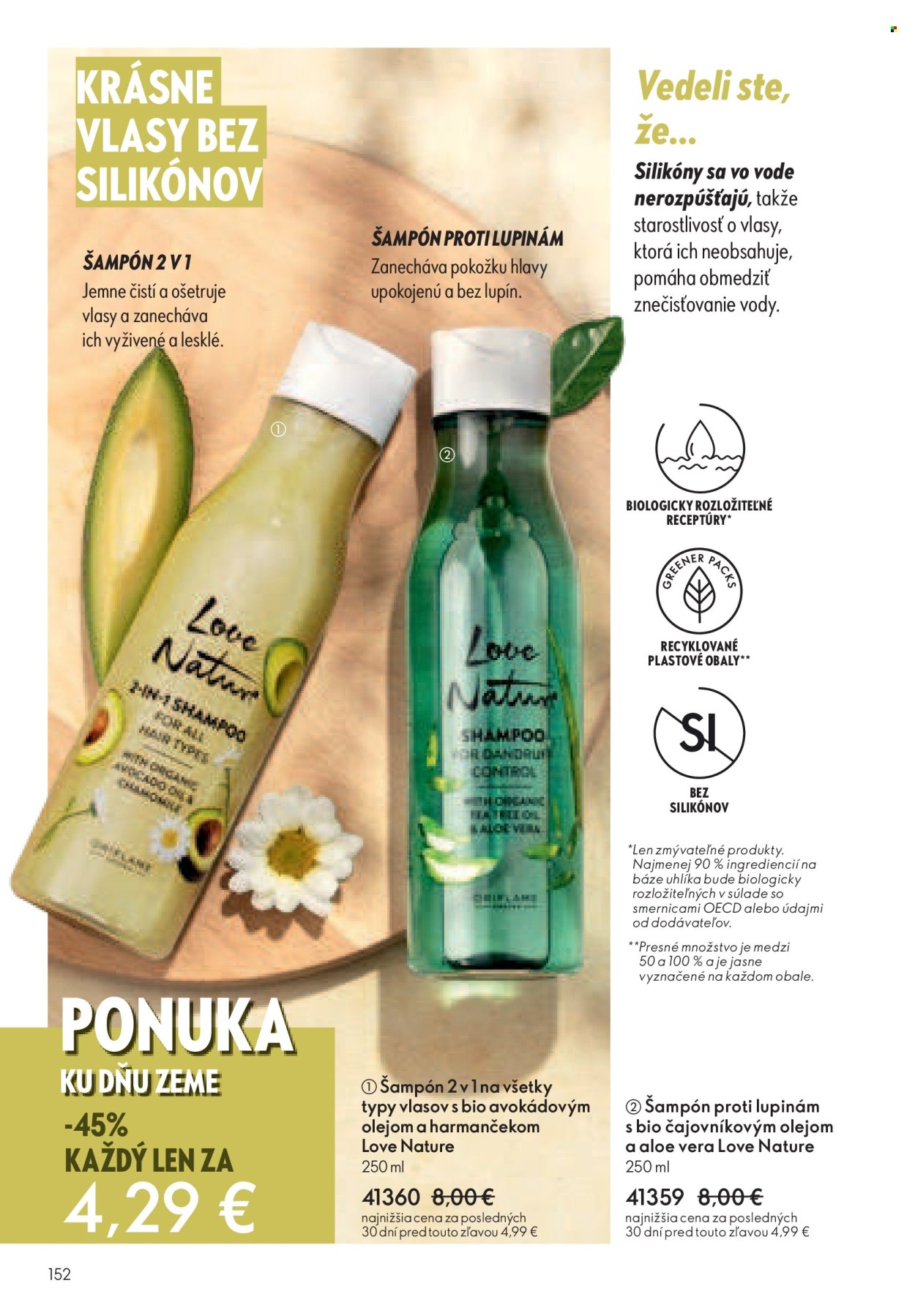 thumbnail - Leták Oriflame - 16.4.2024 - 6.5.2024 - Produkty v akcii - šampón, šampón proti lupinám, kondicionér, maska na vlasy. Strana 152.