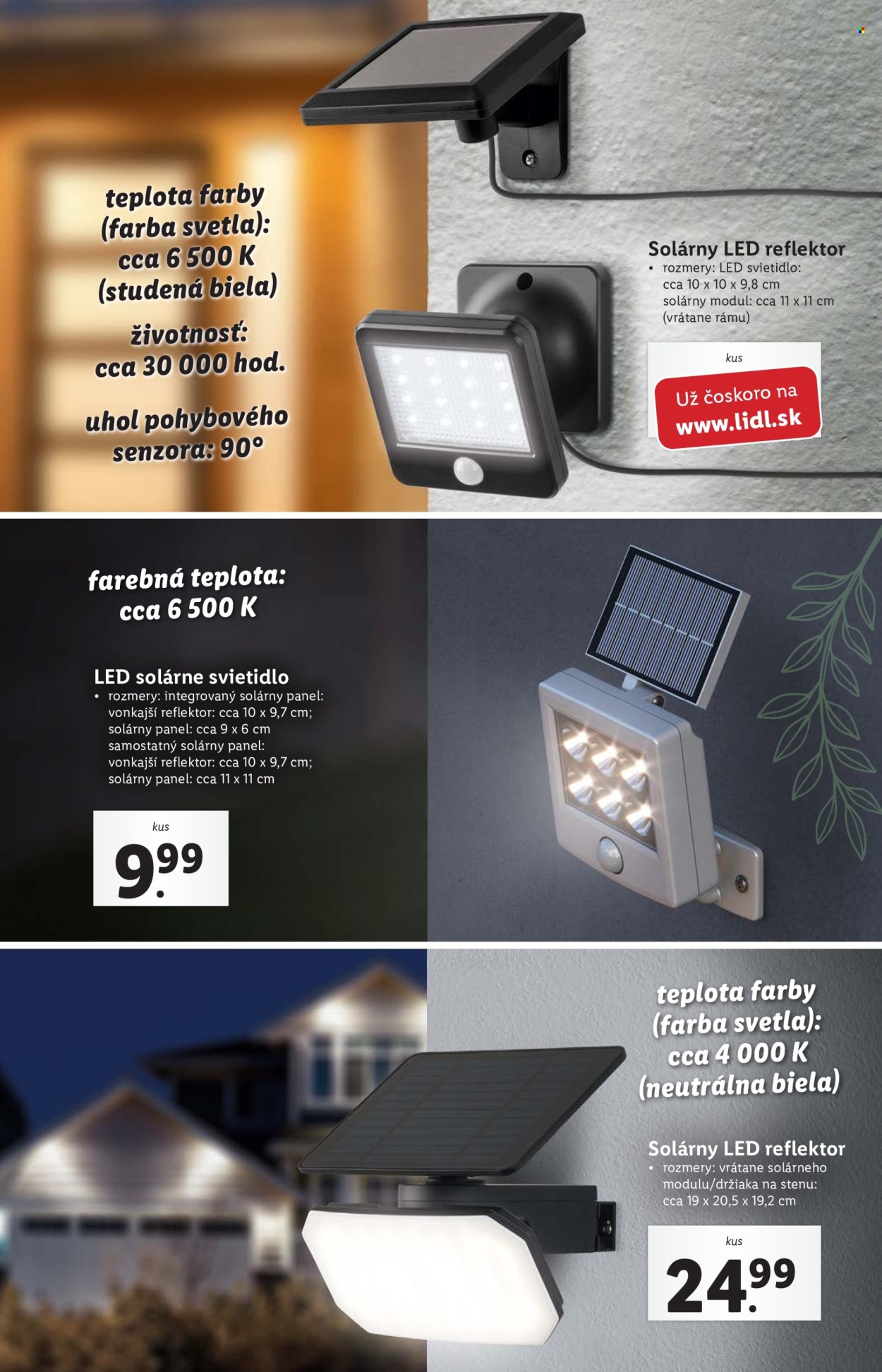 thumbnail - Leták Lidl - Produkty v akcii - svietidlo, LED reflektor, LED osvetlenie, reflektor, solárny panel, solárne svietidlo. Strana 27.