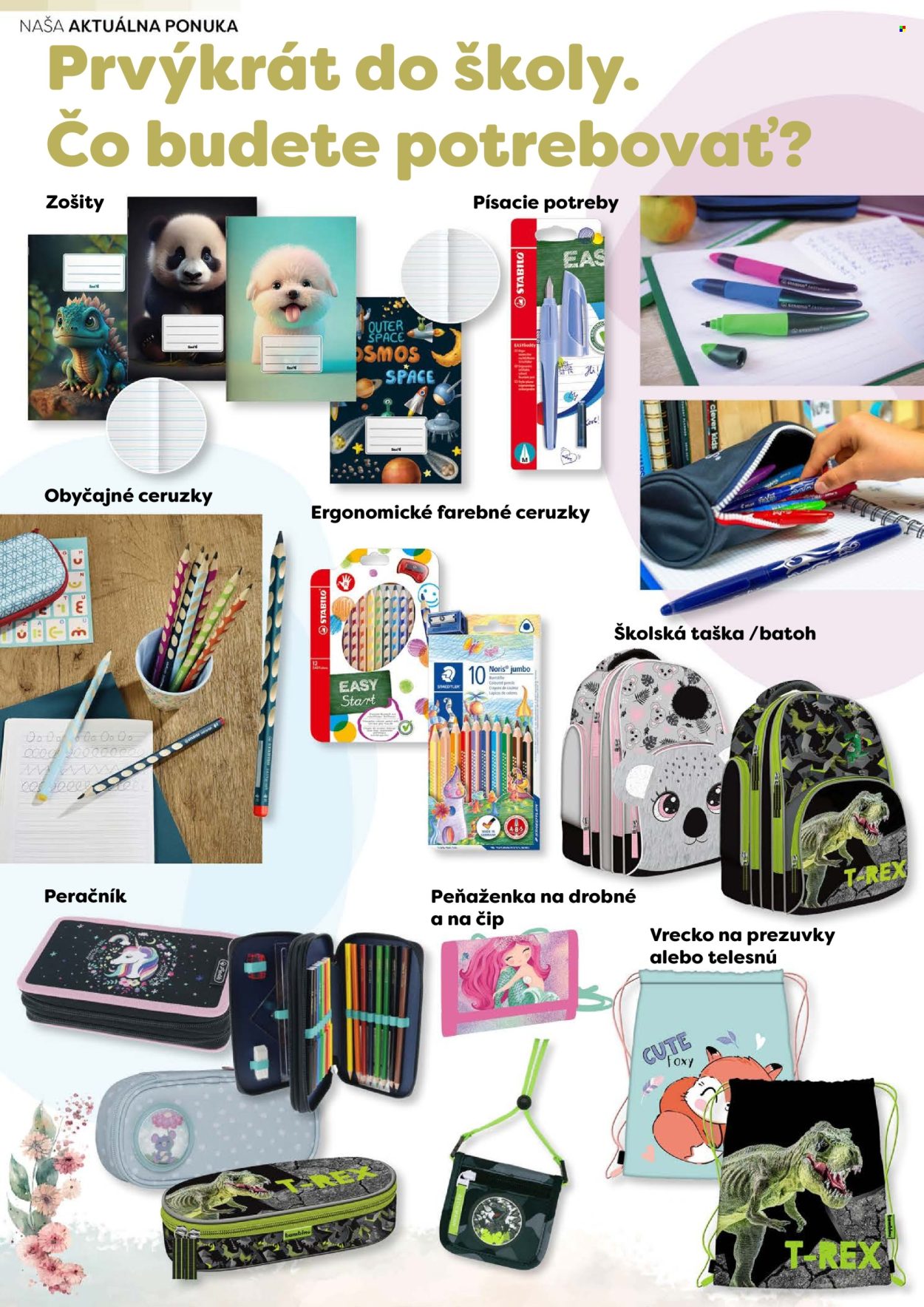 thumbnail - Leták Ševt - Produkty v akcii - ceruzka, farebné ceruzky, peračník, Stabilo, vrecko na prezuvky, batoh, taška. Strana 2.