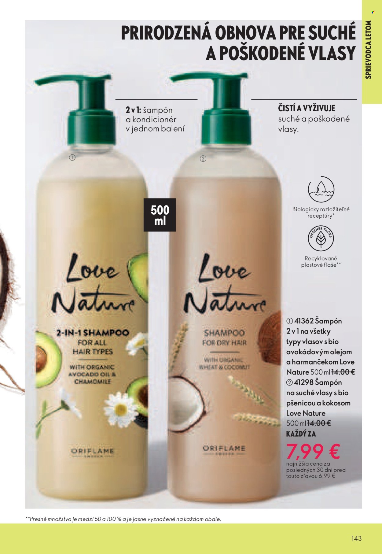 thumbnail - Leták Oriflame - 7.5.2024 - 27.5.2024 - Produkty v akcii - šampón, kondicionér, olej na vlasy, šampón na suché vlasy, uterák. Strana 142.