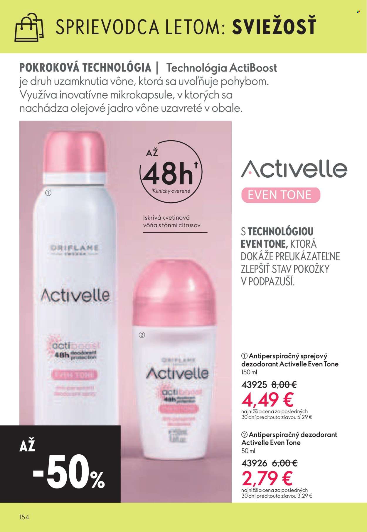 thumbnail - Leták Oriflame - 7.5.2024 - 27.5.2024 - Produkty v akcii - antiperspirant, dezodorant. Strana 154.