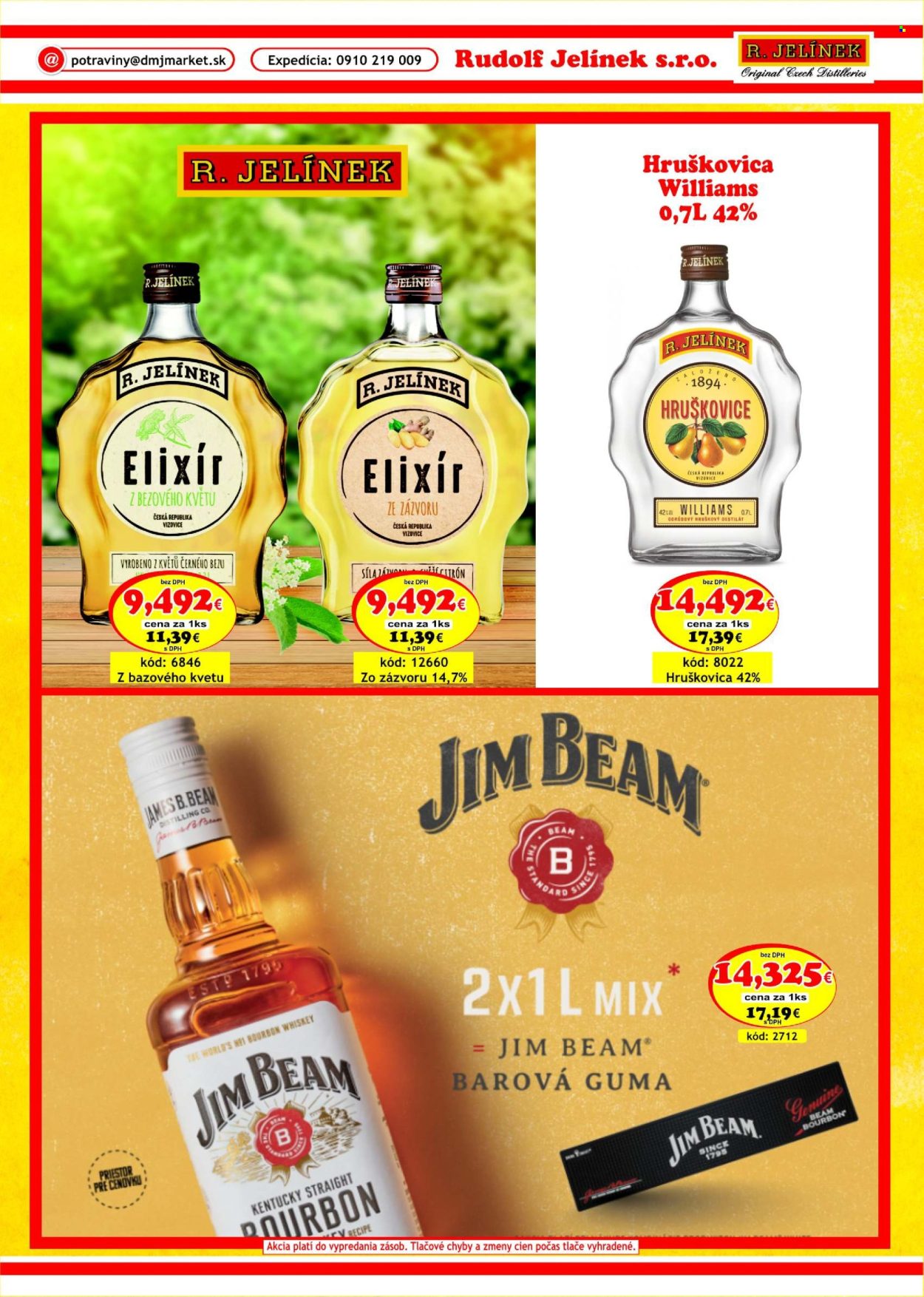 thumbnail - Leták DMJ market - 1.5.2024 - 30.6.2024 - Produkty v akcii - alkohol, whisky, R. Jelínek, Jim Beam, hruškovica, Cien. Strana 37.