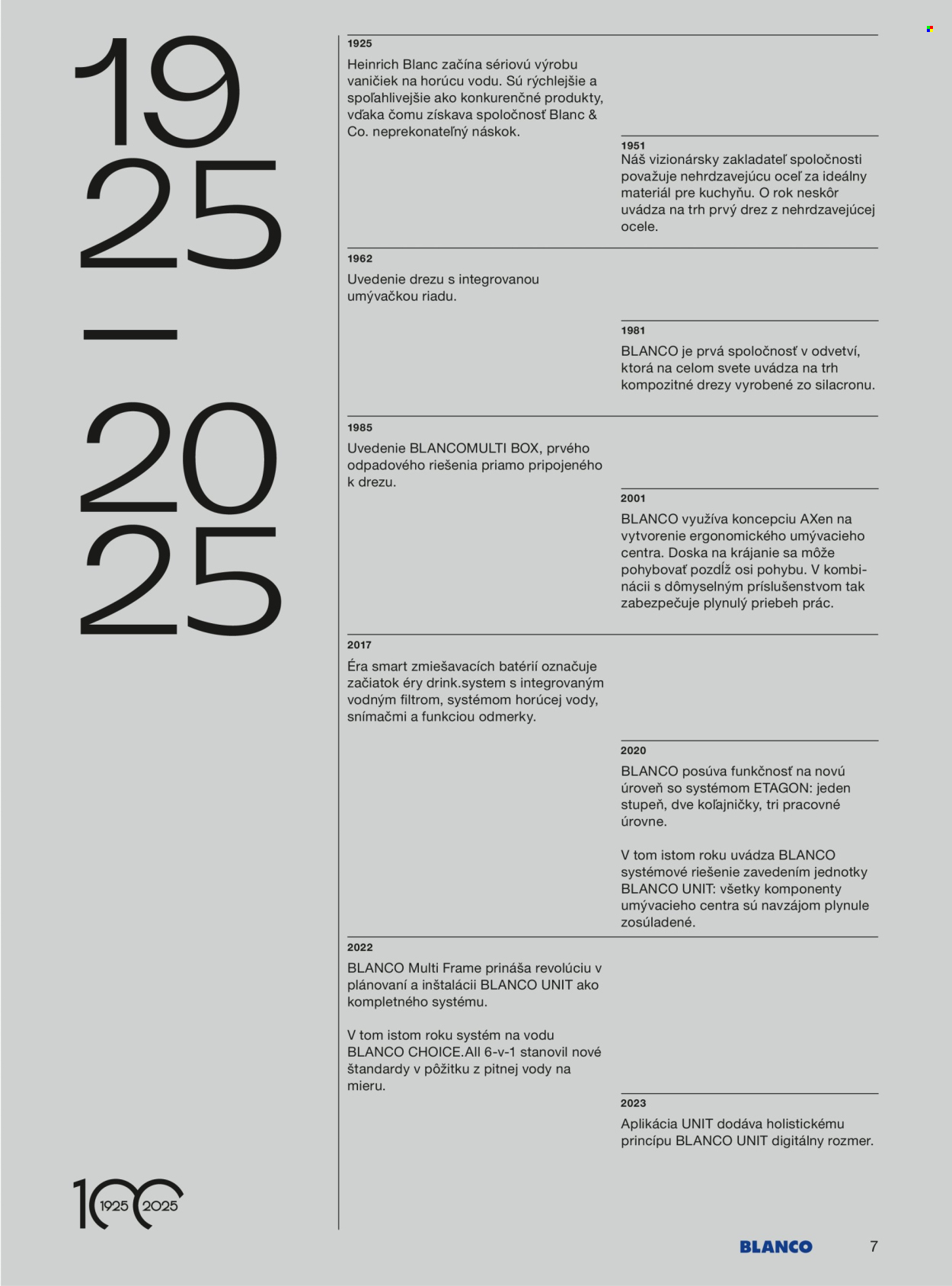 Leták Blanco - 1.1.2025 - 31.12.2025. Strana 1