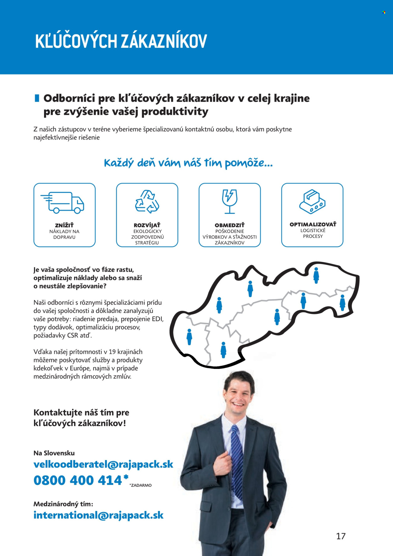 Leták RAJA. Strana 1