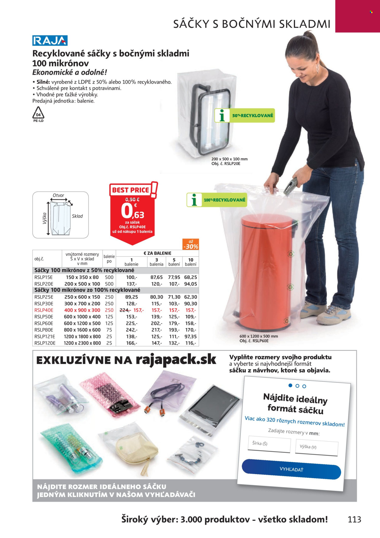 Leták RAJA. Strana 1