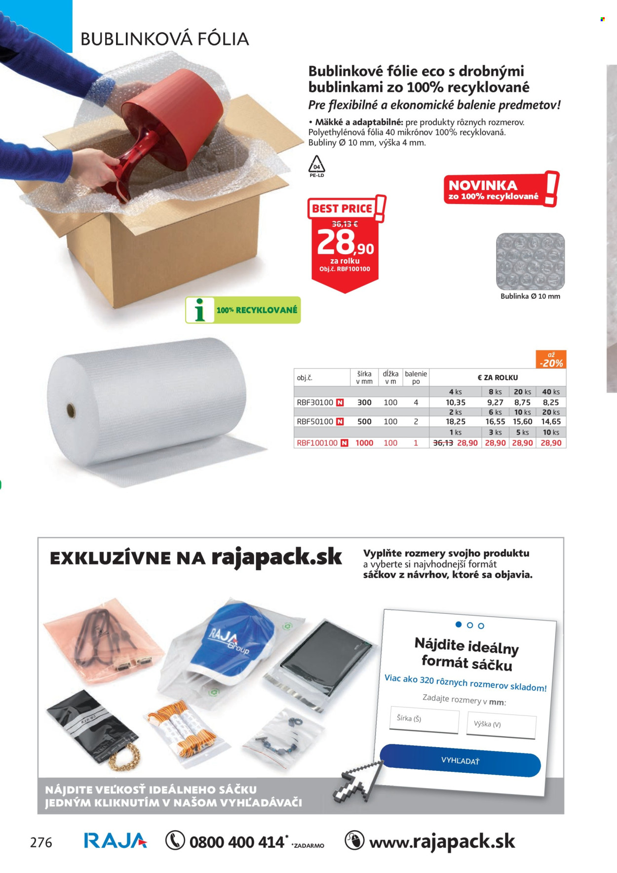Leták RAJA. Strana 1