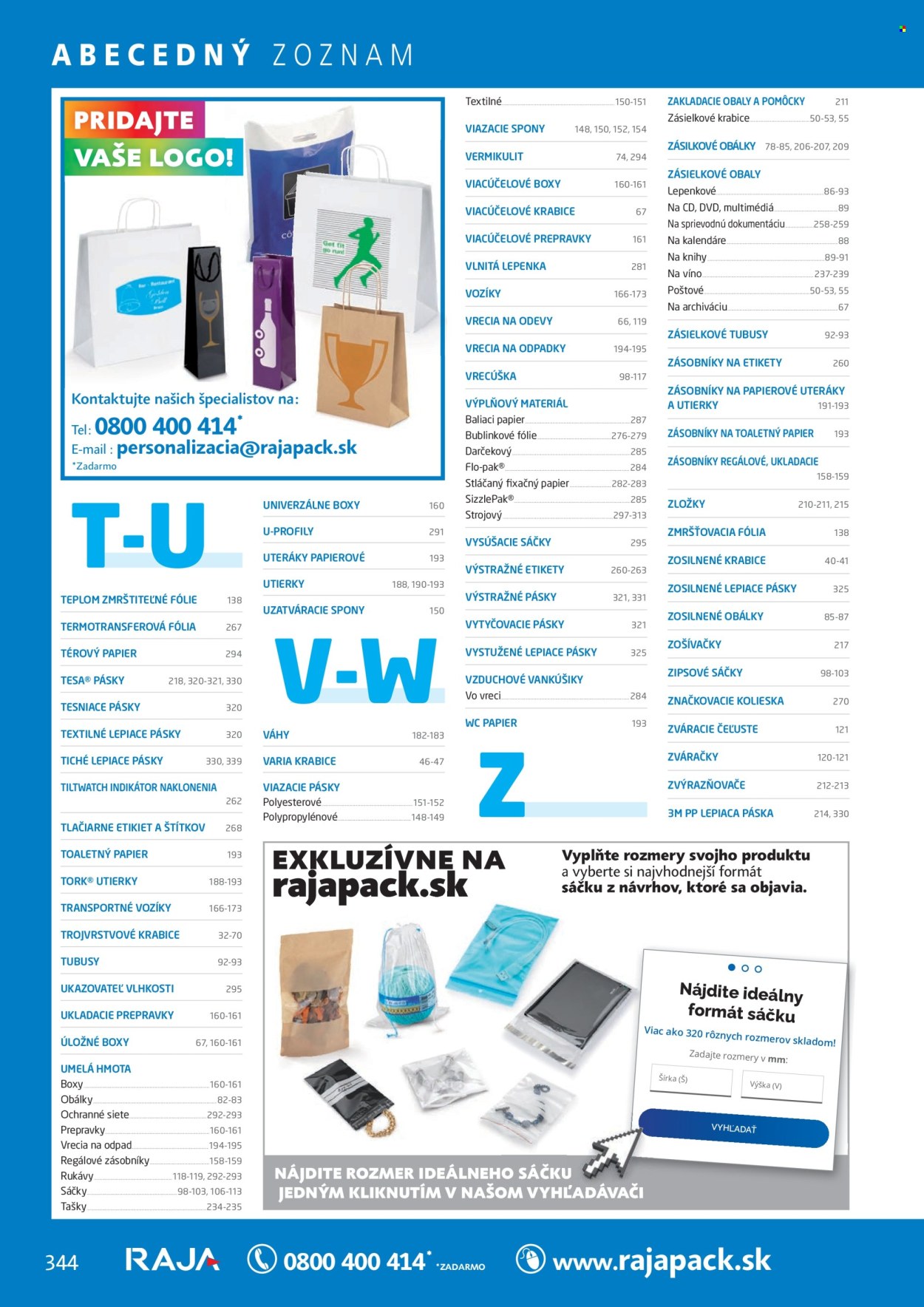 Leták RAJA. Strana 1