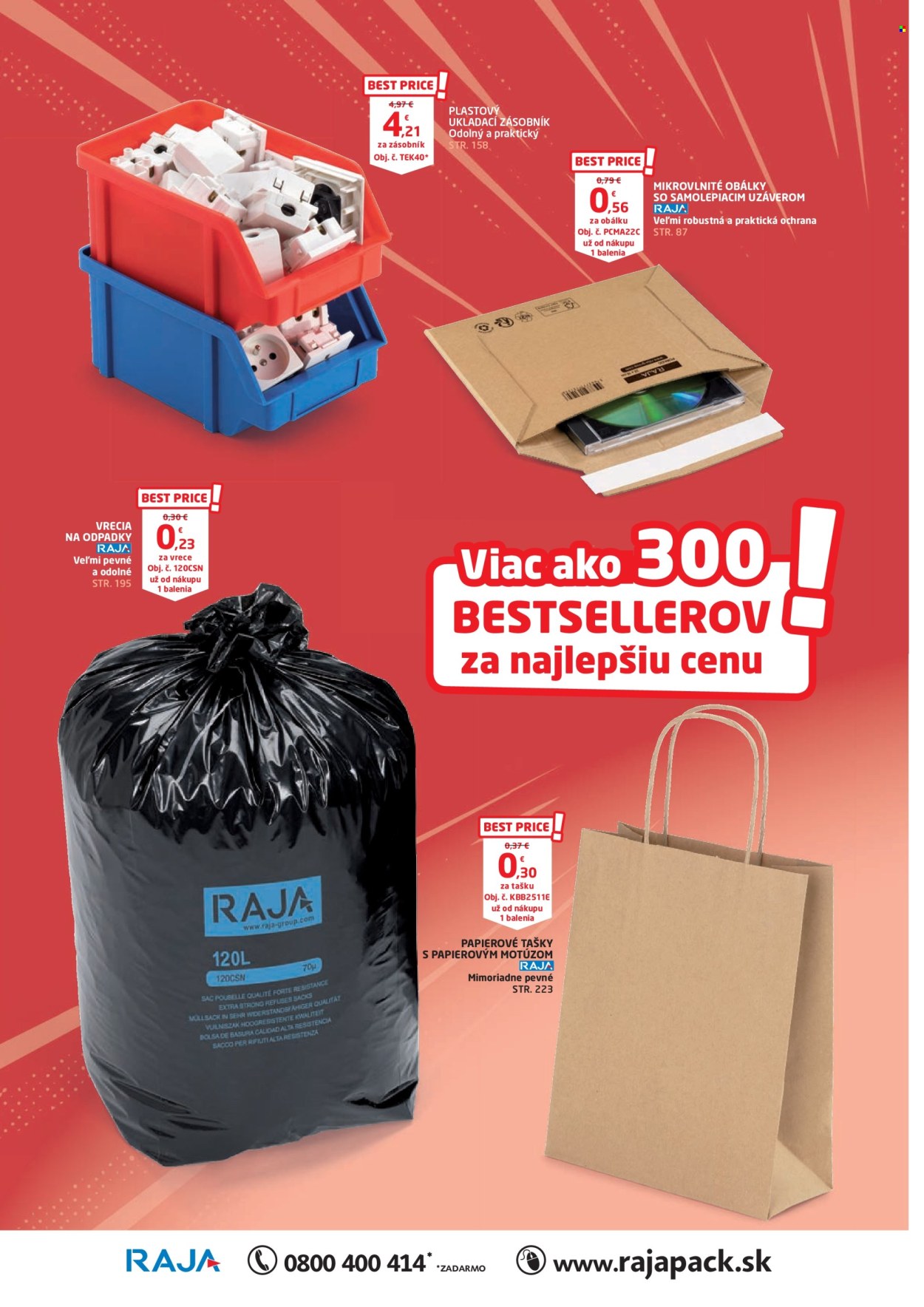 Leták RAJA. Strana 1