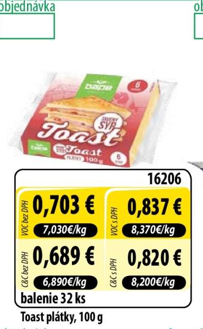 Toast plátky