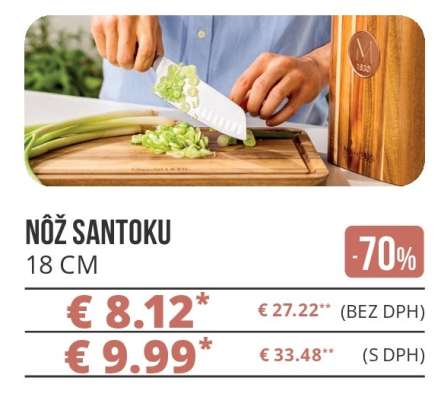 NÔŽ SANTOKU 18 CM