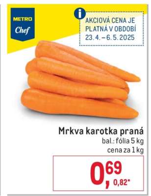 Mrkva karotka praná