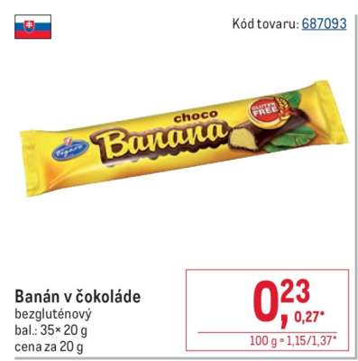 Banán v čokoláde