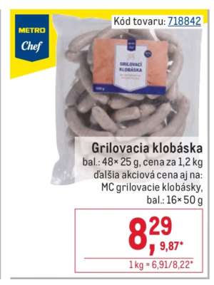 Grilovacia klobáska