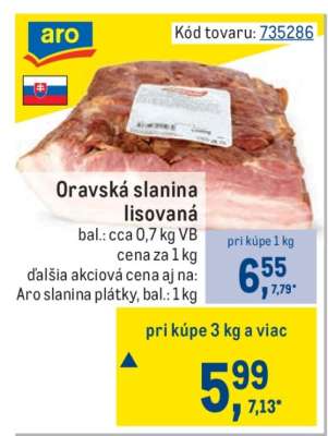 Oravská slanina lisovaná