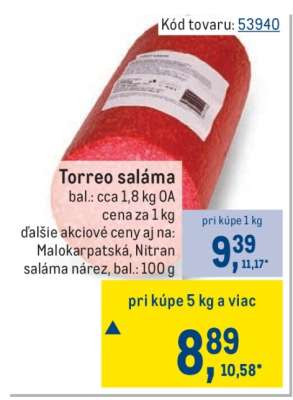 Torreo saláma