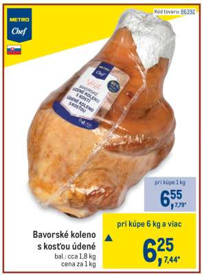 Bavorské koleno s kosťou údené