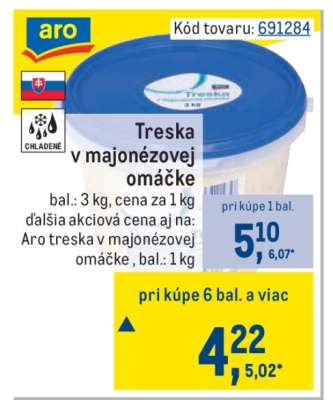 Treska v majonézovej omáčke
