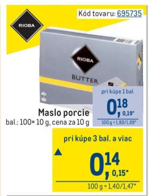 Maslo porcie