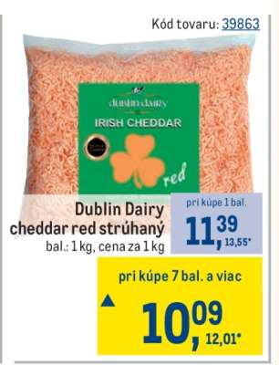 Dublin Dairy Cheddar red strúhaný