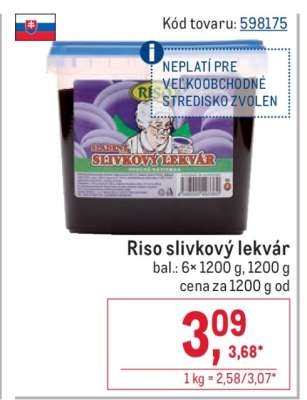 Riso slivkový lekvár