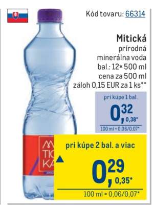 Mitická prírodná minerálna voda