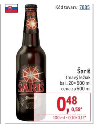Šariš tmavý ležiak