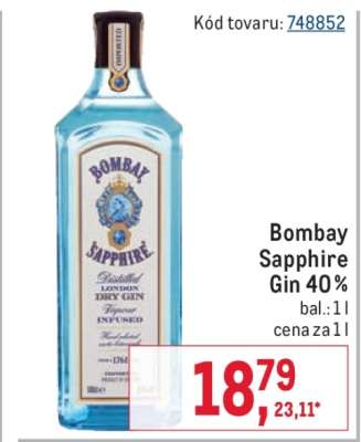 Bombay Sapphire Gin 40 %