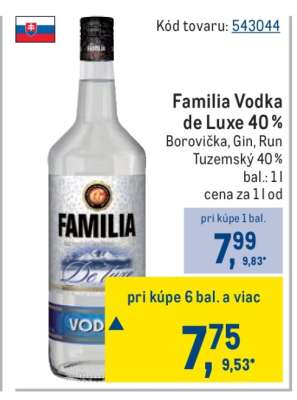 Familia Vodka de Luxe 40 %